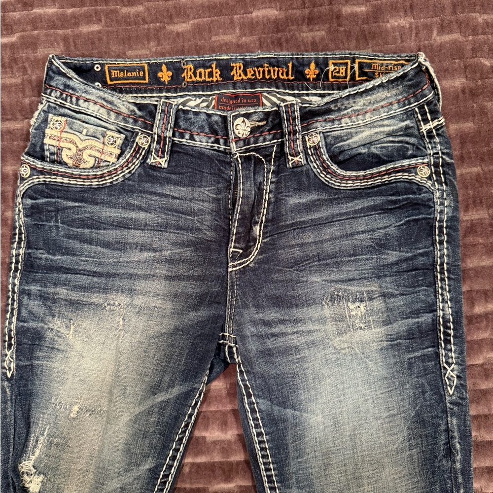 Rock Revival Women's Faded Indigo Skinny Jeans